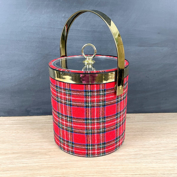 Cera tartan plaid ice bucket - 1980s vintage - new in box - NextStage Vintage