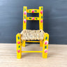 Rush seat doll chair - handpainted vintage - NextStage Vintage