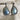 Sterling Silver Gray Chalcedony Dangle Earrings - Teardrop with Pavé Halo - NextStage Vintage