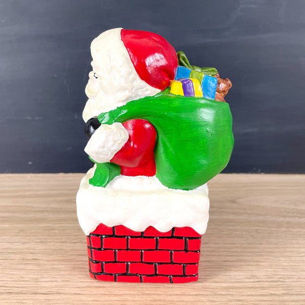 Chalkware Santa in a chimney - 1960s vintage - NextStage Vintage