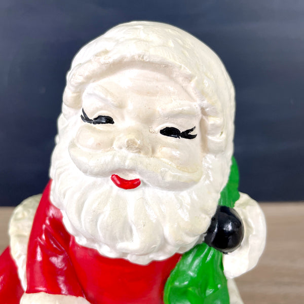 Chalkware Santa in a chimney - 1960s vintage - NextStage Vintage