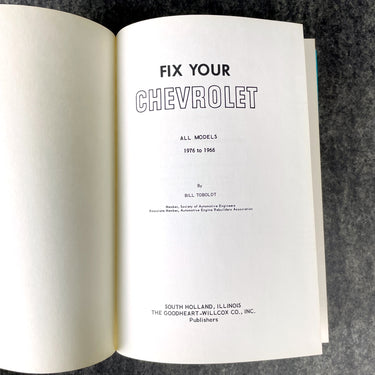 Fix your Chevrolet by Bill Toboldt - hardcover - NextStage Vintage
