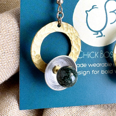 Chick Boss handmade modernist wearable sculpture earrings - NextStage Vintage