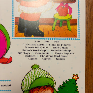 Christmas Playbook - Vintage 1960s 1970s Children's Oversized Activity Book - Fuld & Co