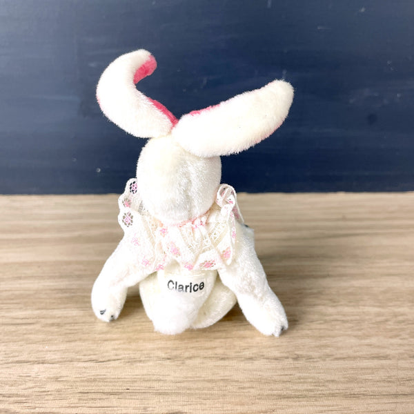 Small artist made jointed white rabbit - 1980s vintage - NextStage Vintage