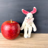 Small artist made jointed white rabbit - 1980s vintage - NextStage Vintage