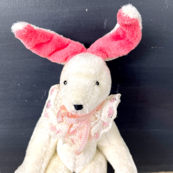Small artist made jointed white rabbit - 1980s vintage - NextStage Vintage