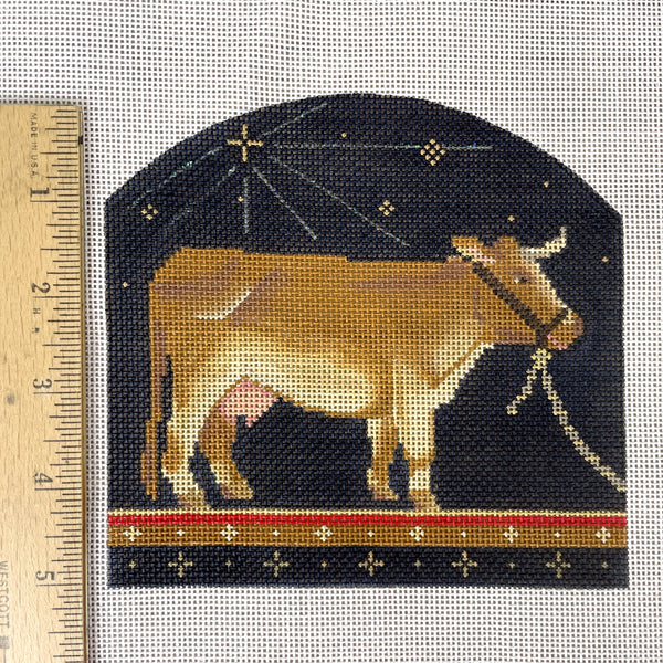 Kelly Clark nativity cow 214 NT needlepoint canvas - NextStage Vintage