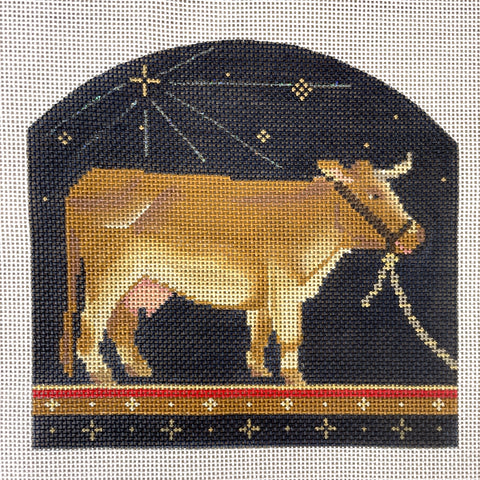 Kelly Clark nativity cow 214 NT needlepoint canvas - NextStage Vintage