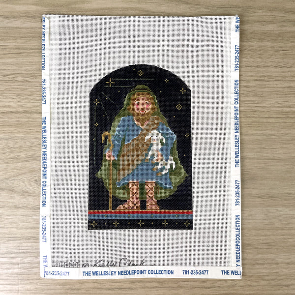 Kelly Clark nativity shepherd 208 NT needlepoint canvas - NextStage Vintage