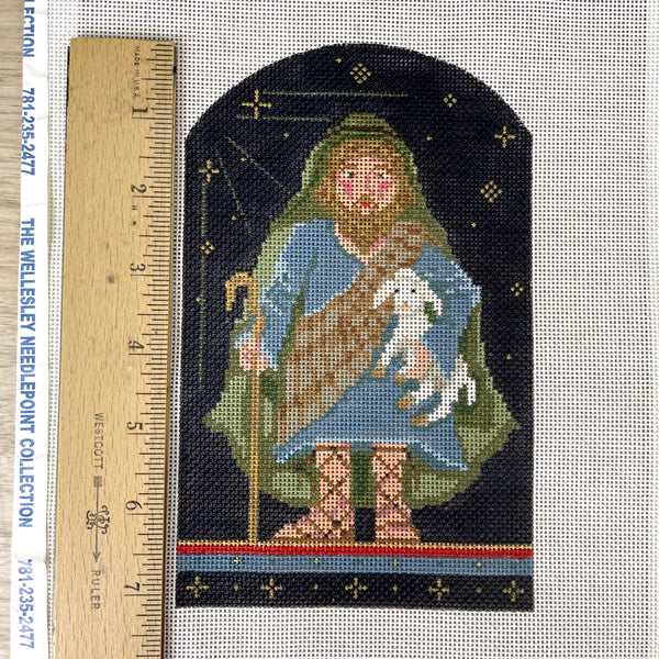 Kelly Clark nativity shepherd 208 NT needlepoint canvas - NextStage Vintage