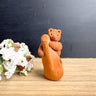 Polymer clay bear playing an upright bass - vintage musical animal figurine - NextStage Vintage