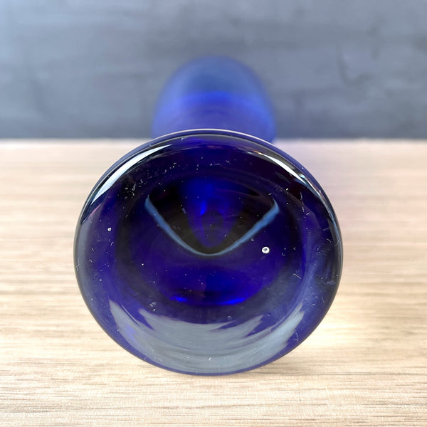 Scandinavian encased cobalt blue glass vase - 1970s vintage - NextStage Vintage