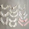 Vintage 1950s Detachable Collars and Cuffs Lot - Lace Organdy Satin Pearls Ben Goodman - White Pink - NextStage Vintage