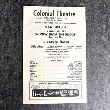 1950s Boston Playbills Colonial Theatre Kismet, Ondine, Audrey Hepburn, Billie Burke - NextStage Vintage
