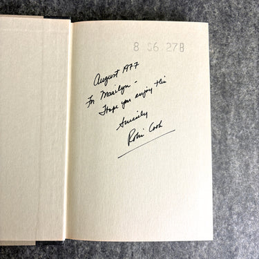 Coma by Robin Cook - inscribed 1977 hardcover - NextStage Vintage