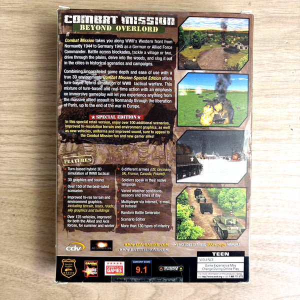 WWII PC games - Special Edition Combat Mission and Combat Mission II  - XP/98/Me/2000 install