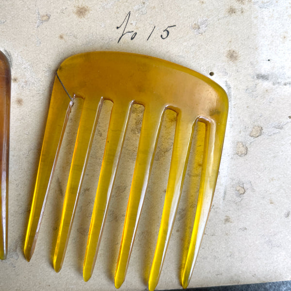 Celluloid hair combs and hairpins - turn of the century antique - NextStage Vintage