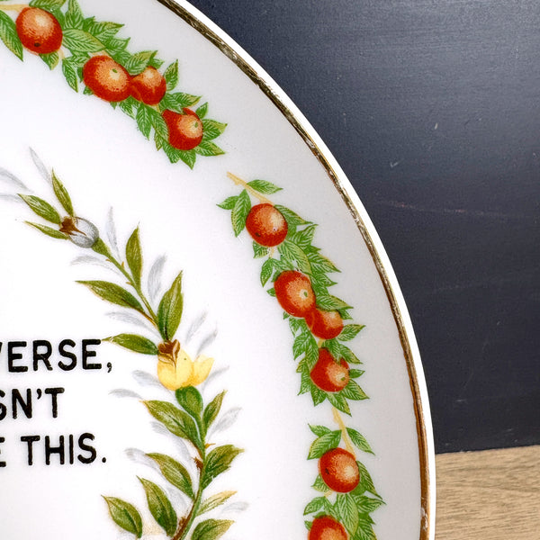 Our House Doesn't Always Look Like This kitsch plate - 1950s vintage Florida souvenir