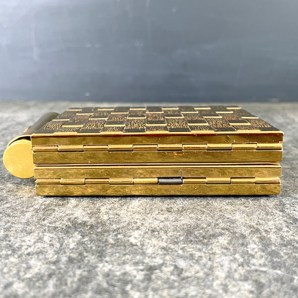 Gold woven metal compact wallet - 1960s vintage - NextStage Vintage