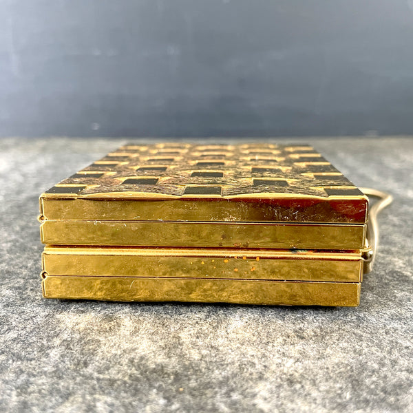 Gold woven metal compact wallet - 1960s vintage - NextStage Vintage