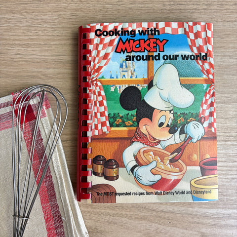 Cooking With Mickey around our world - vintage 1987 Disney cookbook