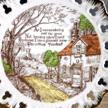 Cottage of Content cozy cottagecore decorative wall plate - 8" - NextStage Vintage