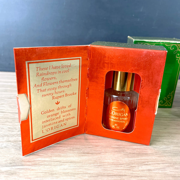 Coty cologne sprays in Christmas gift boxes - vintage perfume packaging - NextStage Vintage