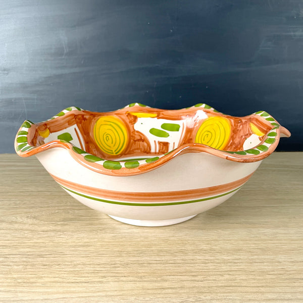 Campagna Cow by Vietri - large pasta/serving bowl - NextStage Vintage