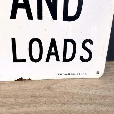 Danger Do Not Stand Under Crane Loads - steel sign - NextStage Vintage