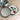 Floral embroidery coasters glass & metal frame - hand stitched set of 4 - NextStage Vintage