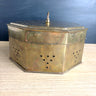 Brass cricket box with latch and handle - 10" - made in India - NextStage Vintage