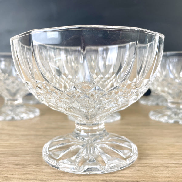 Cristal d'Arques-Durand Longchamps fruit dessert bowls - set of 7 - NextStage Vintage