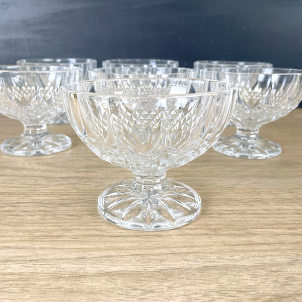 Cristal d'Arques-Durand Longchamps fruit dessert bowls - set of 7 - NextStage Vintage