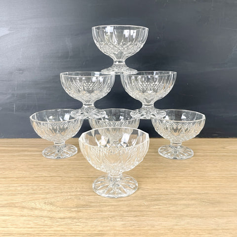 Cristal d'Arques-Durand Longchamps fruit dessert bowls - set of 7 - NextStage Vintage