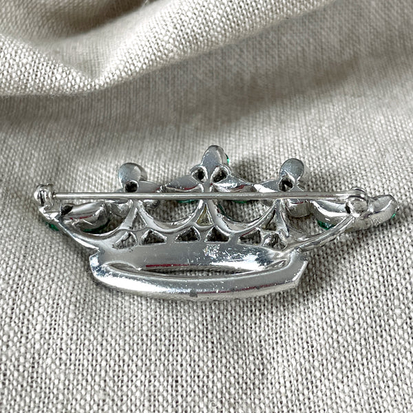 KTF Trifari crown brooch - 1920s - 30s vintage