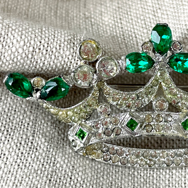 KTF Trifari crown brooch - 1920s - 30s vintage