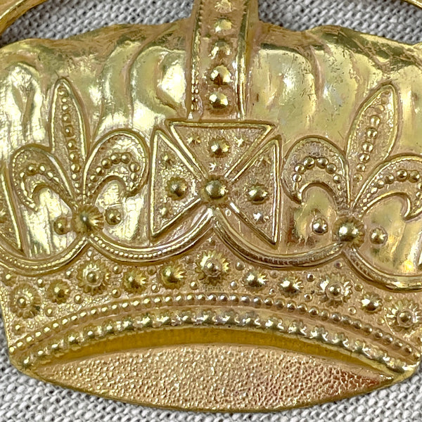 Miriam Haskell French royal crown brooch - 1950s vintage - NextStage Vintage