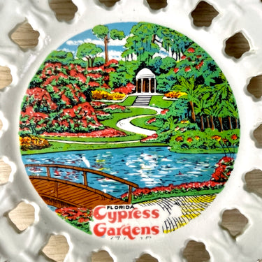 Cypress Gardens Florida souvenir plate  - 1970s vintage road trip souvenir - NextStage Vintage
