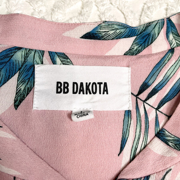 BB Dakota palm print baseball jacket - size L - NextStage Vintage
