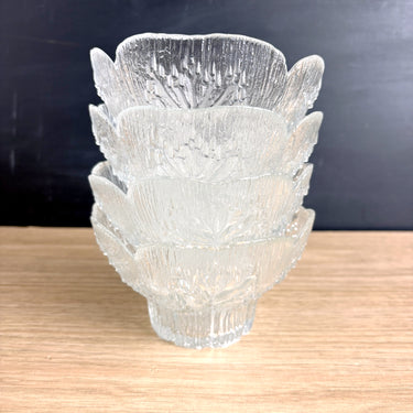 1970s Dansk Floriform cow parsley glass bowls – set of 4 - NextStage Vintage