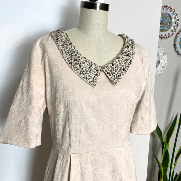 Retro dress with jeweled collar by Darling - size L - NextStage Vintage