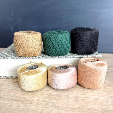 Vintage Mercerized Darning Cotton Lot of 6 - Coats & Clark, Clark's, Fils et Coton - Sewing Room Decor - NextStage Vintage