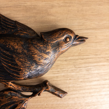 Vintage 1967 Dart Bird Wall Plaque #7038 - Copper Wash, Dart Industries, MCM Wall Decor - Dark Cottagecore