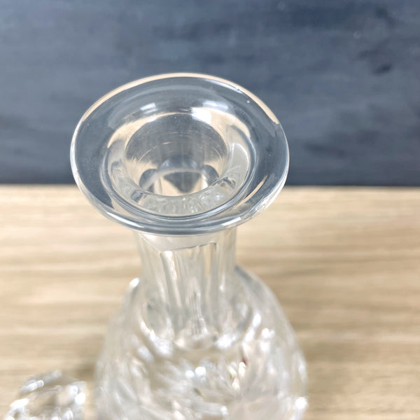 Antique crystal decanter with grapes - vintage barware - NextStage Vintage
