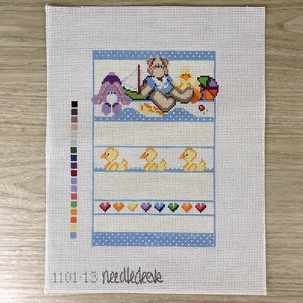 Needledeeva Birth Sampler needlepoint canvas #1101-13 - NextStage Vintage