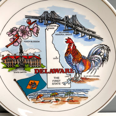 Delaware The First State souvenir plate - vintage 1980s - NextStage Vintage
