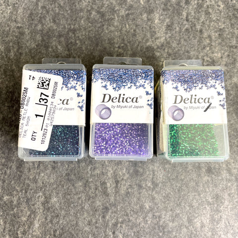 Miyuki Delica - #11 beads 50 gm box - 3 colors - new in box