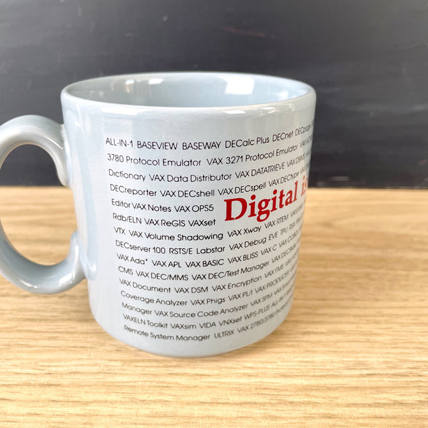 Digital Equipment Corp wraparound mug - vintage office collectible - NextStage Vintage