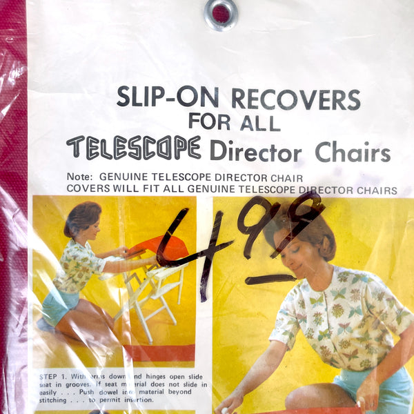 Telescope Director Chairs slip-on recovers - red canvas - NextStage Vintage